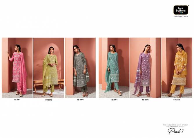 Four Buttons Pearl 7 Fancy Festival Wear Designer Heavy Readymade Salwar Suit Collection
